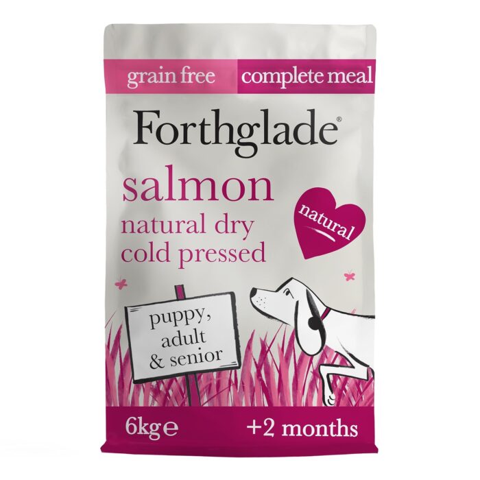 Forthglade Complete Natural Dry Dog Food - Grain Free Salmon with Vegetables (6kg) Resealable Bag