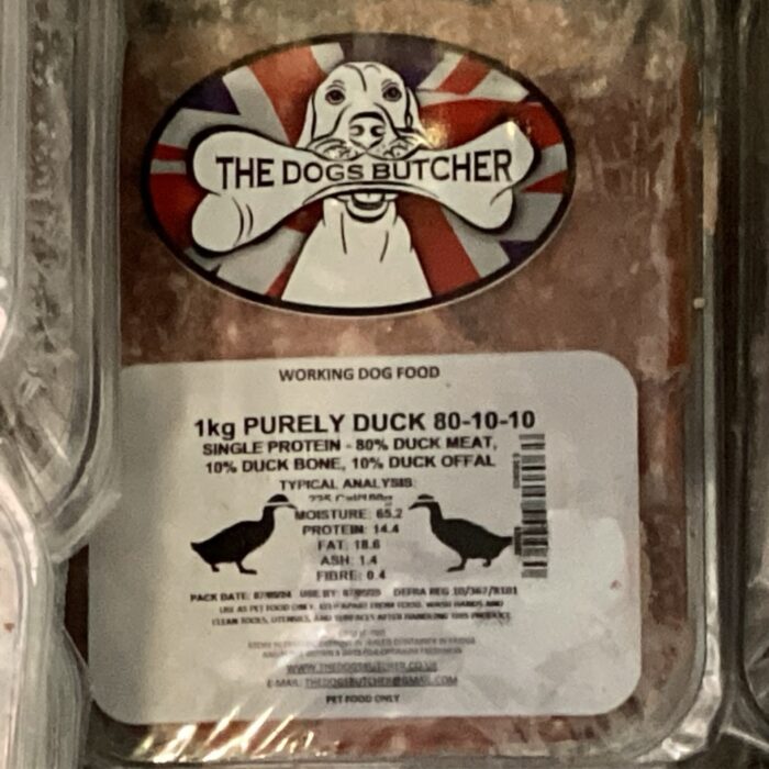 The Dogs Butcher Purely Duck 1kg