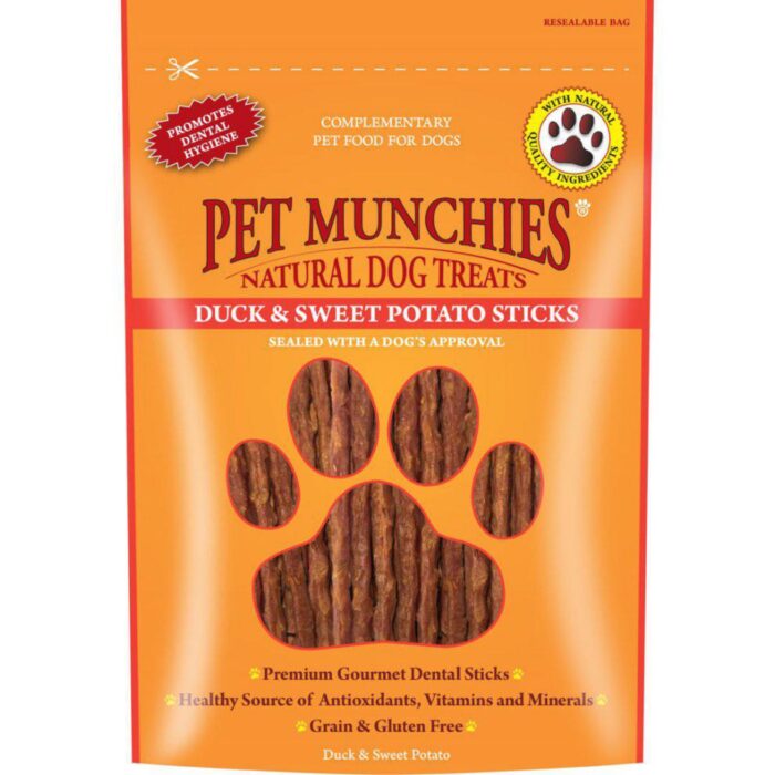 Pet Munchies Natural Duck & Sweet Potato Dental Treats for Dogs