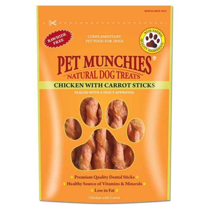 Pet Munchies Chicken with Carrot Sticks Dog Treats