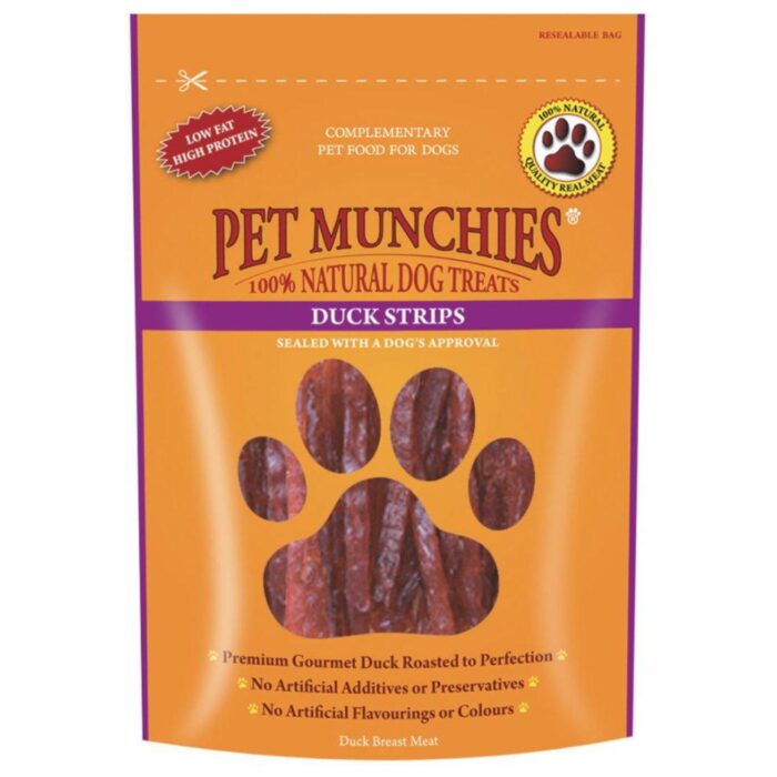 Pet Munchies Duck Strips 100% Natural Gourmet Dog Treats