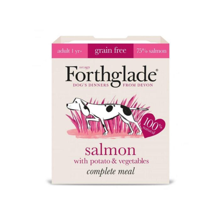 Forthglade Complete Dog Food Adult Salmon Potato Veg Grain Free 395g x 7