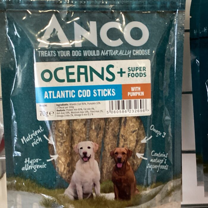 Anco Oceans Cod Sticks with Pumpkin 70g