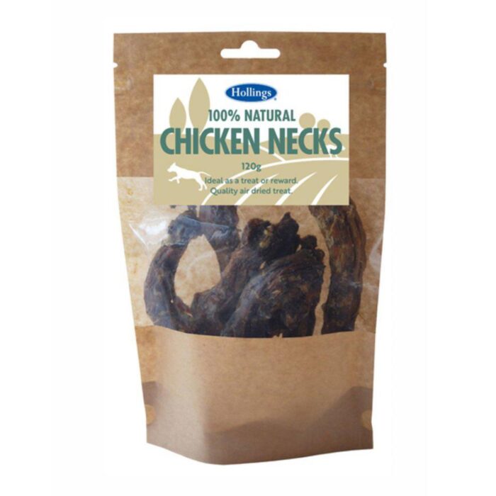 Hollings 100% Natural Chicken Necks Natural Dog Treat Chews 250g