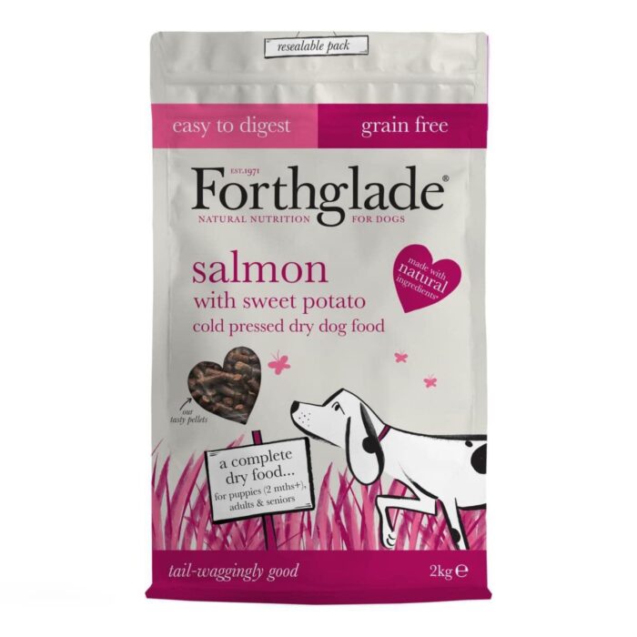 Forthglade Complete Natural Dry Dog Food - Grain Free Salmon with Vegetables (2kg) Resealable Bag