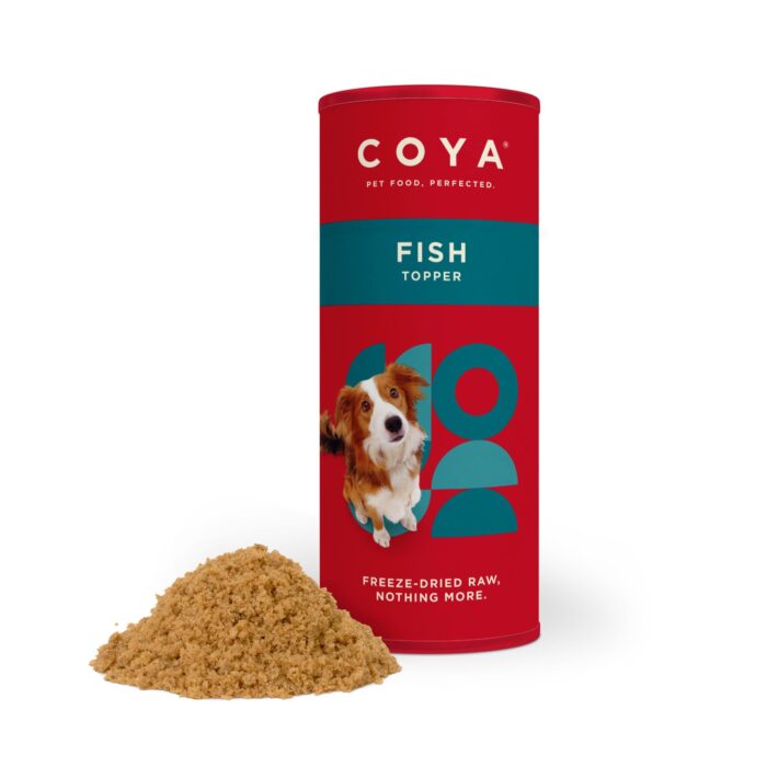 Coya Freeze-Dried Raw Dog Food Topper, Fish (50g) Hypoallergenic & Grain Free, Made with 97.5% Fish Plus Vitamins & Minerals | Raw Dog Food in a Easy Freeze-Dried Solution