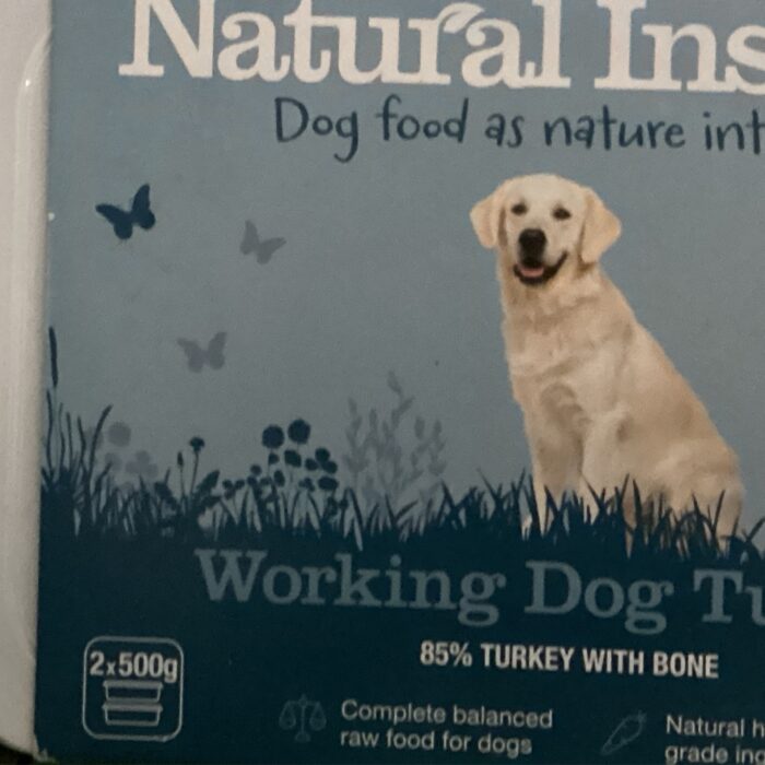 Natural Instinct Working Dog Turkey 2 x 500g