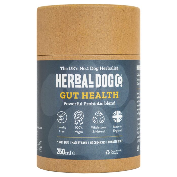 Herbal Dog Co Gut Health Probiotic Blend for Dogs, 250ml - Helps Digestion & Upset Stomach - Food Supplement for Dogs & Puppies