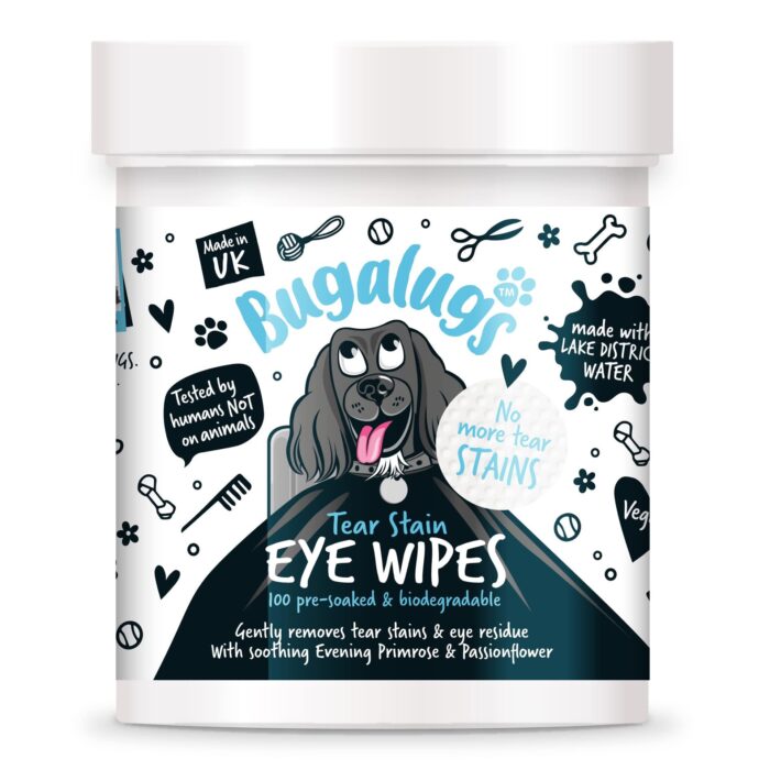 Bugalugs Dog Eye Wipes 100 Biodegradable 275ml