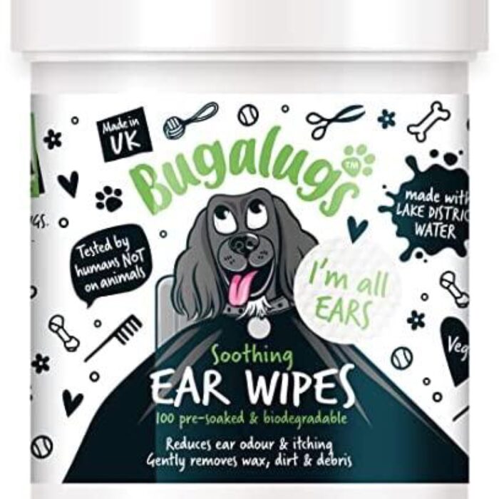 Bugalugs Dog Ear Cleaner Dog wipes 100 Biodegradable 275ml