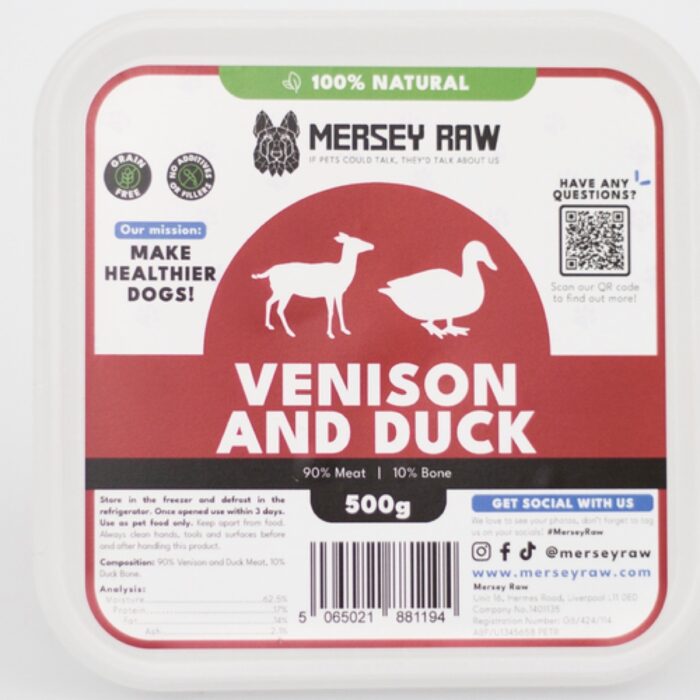 Mersey Raw Venison & Duck 500g