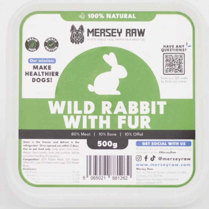Mersey Raw Rabbit with Fur